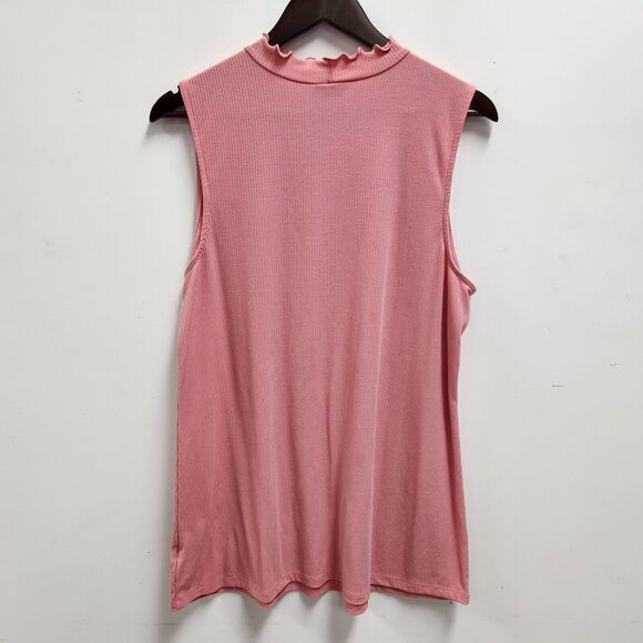 Torrid Womens Plus Ribbed Sleeveless Top Size 2X Pink Mature Layering Ruffle - Picture 4 of 11
